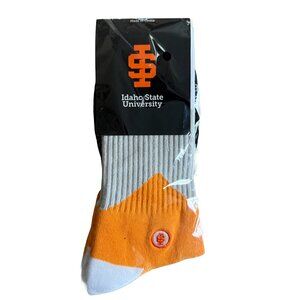 Albian Center Unisex OSFM Idaho State University Orange/Gray/Black Socks